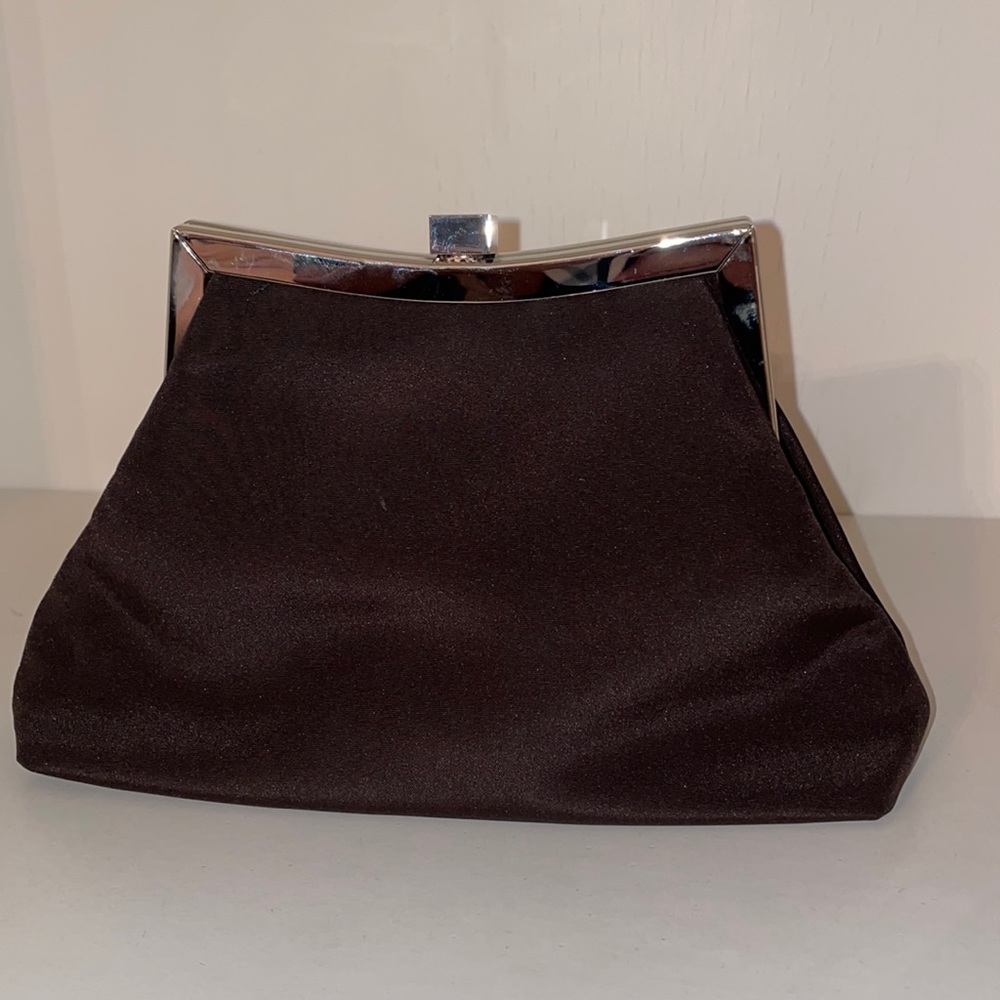 Liz Claiborne chocolate brown evening bag.